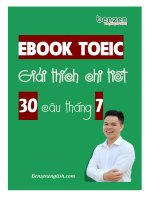 ebook 30 câu TOEIC tháng 7 benzen 