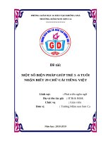 Một số biện pháp giúp trẻ 5 6 tuổi nhận biết 29 chữ cái tiếng việt