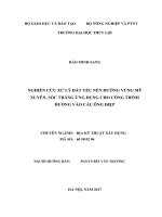 Nghiên cứu xử lý đất yếu nền đường vùng mỹ xuyên, sóc trăng ứng dụng cho công trình đường vào cầu ông điệp 