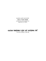 Giáo trình vật lý lượng tử  tóm tắt lý thuyết và bài tập 