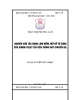 Nghiên cứu tác dụng làm mềm, mở cổ tử cung của sonde foley cải tiến trong gây chuyển dạ