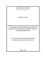 Nghiên cứu quan hệ khách hàng doanh nghiệp có vốn đầu tư nước ngoài tại ngân hàng TMCP công thương việt nam – chi nhánh sông công 