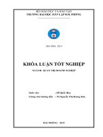 Khóa luận tốt nghiệp ngành Quản trị kinh doanh: Nâng cao hiệu quả quản lý và sử dụng nhân sự tại Công ty cổ phần dịch vụ thương mại Phú Cường