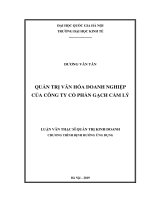 Quản trị văn hóa doanh nghiệp của công ty cổ phần gạch cẩm lý 