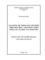 Xây dựng hệ thống bài tập phần “điện hóa học” giúp phát triển năng lực tự học của sinh viên (2017) 