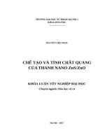 Chế tạo và tính chất của thanh nano zns zno (2017) 