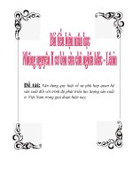 Vận dụng quy luật về sự phù hợp quan hệ sản xuất đối với trình độ phát triển lực lượng sản xuất ở  Việt Nam trong giai đoạn hiện nay.