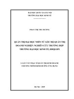 Quản trị đại học nhìn từ góc độ quản trị doanh nghiệp nghiên cứu trường hợp trường đại học kinh tế   đại học quốc gia hà nội 