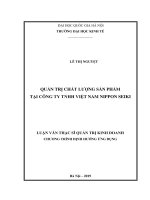 Quản trị chất lượng sản phẩm tại công ty TNHH việt nam nippon seiki 