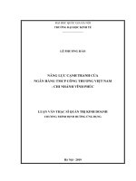 Năng lực cạnh tranh của ngân hàng TMCp công thương việt nam  chi nhánh vĩnh phúc 