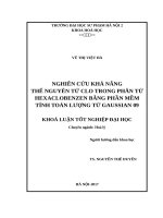 Nghiên cứu khả năng thế nguyên tử clo trong phân tử hexaclobenzen bằng phần mềm tính toán lượng tử gaussian 09 (2017) 