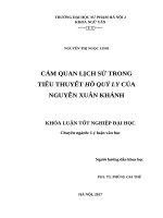 Cảm quan lịch sử trong tiểu thuyết hồ quý ly của nguyễn xuân khánh (2017) 