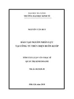 Tóm tắt luận văn Thạc sĩ Quản trị kinh doanh: Đào tạo nguồn nhân lực tại Công ty Thủy điện Buôn Kuốp