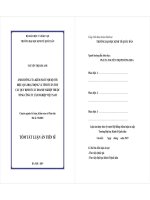 Tóm tắt luận án Tiến sĩ ngành Kế toán: Ảnh hưởng của kiểm soát nội bộ tới hiệu quả hoạt động và tính tuân thủ các quy định ở các doanh nghiệp thuộc tổng Công ty Lâm nghiệp Việt Nam