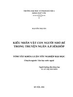 Kiểu nhân vật con người nhỏ bé trong truyện ngắn a p sêkhôp (2016) 