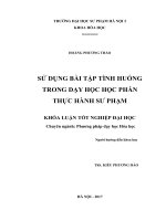 Sử dụng bài tập tình huống trong dạy học học phần thực hành sư phạm (2017) 