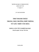 Thơ thanh thảo trong nhà trường phổ thông từ góc nhìn văn hóa (2016) 