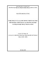 Nghệ thuật trong tranh của claude monet trong dạy học môn đồ họa thời trang tại trường đại học sư phạm nghệ thuật TW 
