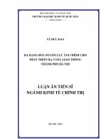 Đa dạng hóa nguồn lực tài chính cho phát triển hạ tầng giao thông thành phố Hà Nội