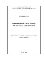 Lễ hội đình làng niệm thượng, phường khắc niệm, bắc ninh 