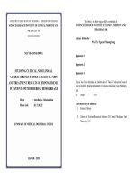 Nghiên cứu đặc điểm lâm sàng, cận lâm sàng , các yếu tố liên quan và kết quả điều trị hạ natri máu ở bệnh nhân xuất huyết não tt tiếng anh 