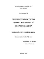 Thơ nguyễn duy trong trường phổ thông từ góc nhìn văn hóa (2016) 