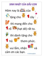 SINH NHẬT của gấu CON đã chuyển đổi 