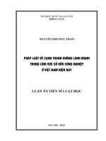 Pháp luật về cạnh tranh không lành mạnh trong lĩnh vực sở hữu công nghiệp ở việt nam hiện nay 