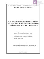 Luận văn thạc sĩ Dạy học chủ đề yếu tố thống kê ở toán tiểu học theo hướng hình thành và phát triển năng lực