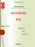 Các hiện tượng bề mặt (File có đính kèm video minh họa hiện tượng)