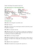 listen unit 5 lớp 8