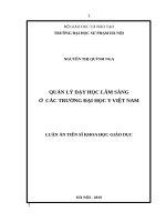 Quản lý dạy học lâm sàng ở các trường đại học y việt nam