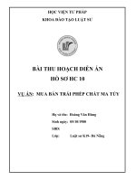 BÀI THU HOẠCH DIỄN ÁN hs ,