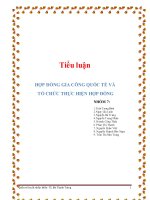 Bài tập nhóm: Hợp đồng gia công quốc tế và tổ chức thực hiện hợp đồng