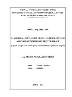 An american – vietnamese cross – cultural study of asking for permission in the workplace 