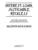Valentin katasonov   interest loan  justiciable  reckless  the money civilization  and the present day crisis 