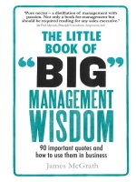 The little book of big management wisdom 90 important quotes and how to use them in business 