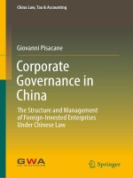 Corporate governance in china the structure and management of foreign invested enterprises under chinese law 