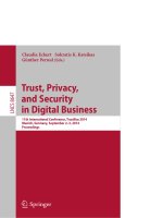 Trust, privacy, and security in digital business 11th international conference, trustbus 2014, munich, germany, september 2 3, 