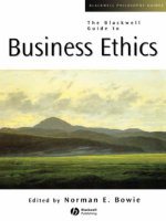 The blackwell guide to business ethics 