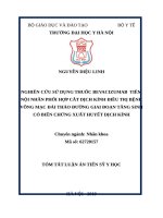 Nghiên cứu sử dụng thuốc bevacizumab tiêm nội nhãn phối hợp cắt dịch kính điều trị bệnh võng mạc đái tháo đường giai đoạn tăng sinh có biến chứng xuất huyết dịch kính tt 