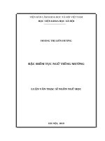Luận văn thạc sĩ đặc điểm tục ngữ tiếng mường 