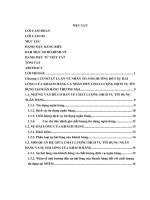 Luận văn thạc sĩ nghiên cứu những nhân tố ảnh hưởng đến sự hài lòng của khách hàng cá nhân đối với chất lượng dịch vụ tín dụng tại ngân hàng thương mại TNHH MTV đại dương 