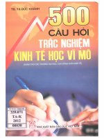 500 câu hỏi trắc nghiệm kinh tế học vĩ mô   dành cho các trường đại học, cao đẳng khối kinh tế 