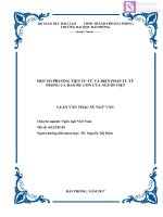 Luận văn thạc sĩ  Một số phương tiện tu từ và biện pháp tu từ trong ca dao du con của người việt