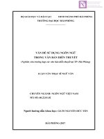 Luận văn thạc sĩ  Vấn đề sử dụng ngôn ngữ trong văn bản diễn thuyết