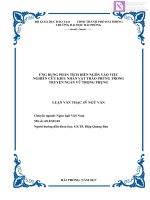 Luận văn thạc sĩ  Ứng dụng phân tích diễn ngôn vào việc nghiên cứu kiểu nhân vật trào phúng truyện ngắn Vũ Trọng Phụng