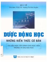 Dược động học những kiến thức cơ bản   tài liệu học tập dành cho học viên trong và sau đại học 