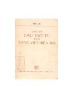 Vấn đề cấu tạo từ của tiếng việt hiện đại 