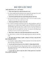 Đề cương nhận định môn Luật thuế